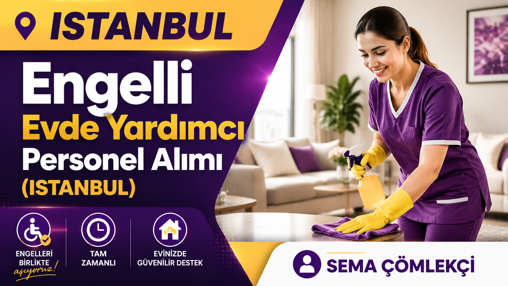 Engelli Evde Yardımcı Personel Alımı (ISTANBUL)